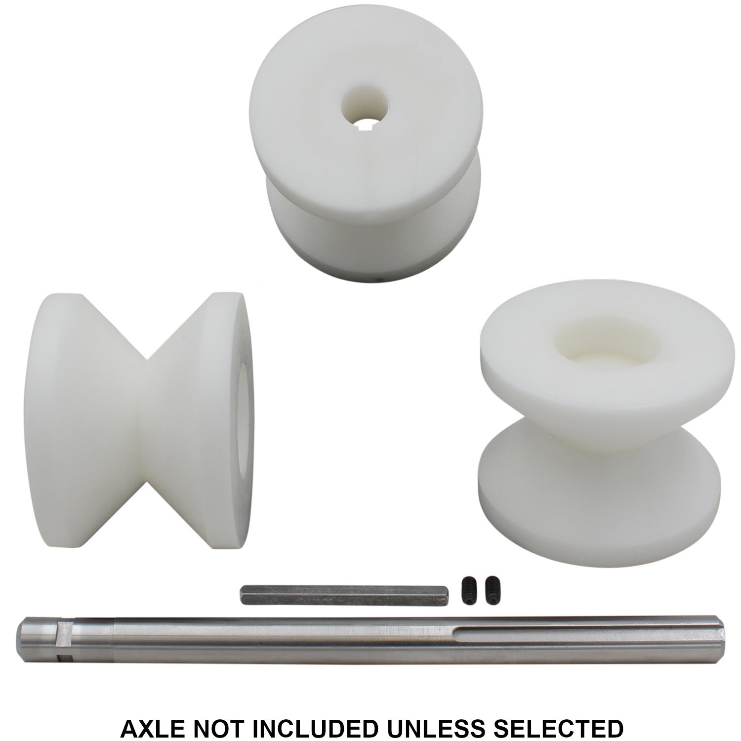 V Groove "Diamond Profile" Roller Dies Up To 1.5" Square Material On Edge Delrin