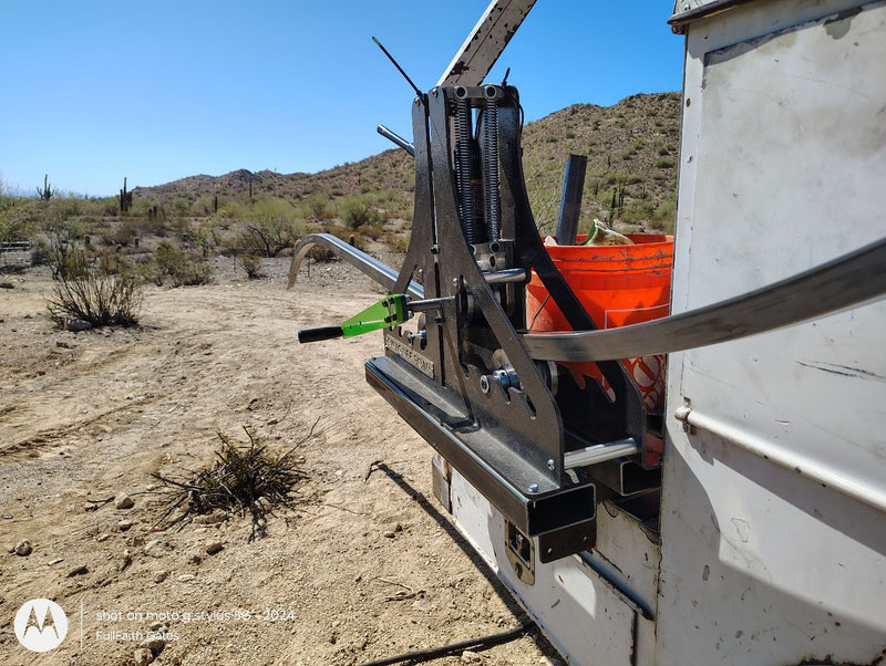 Hulk Tube Roller Mounted To Work Truck