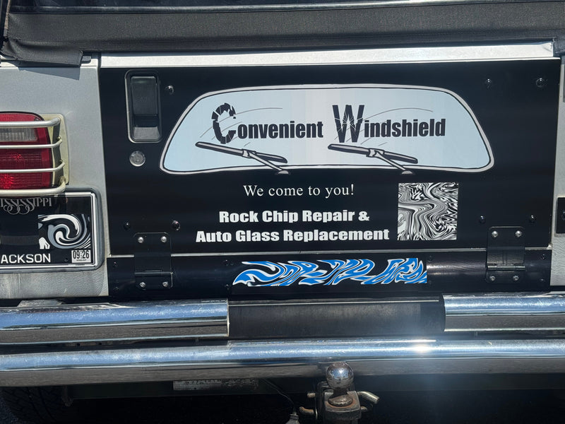 Flat Back Tailgate Kit Wrapped With Custom Advertisement