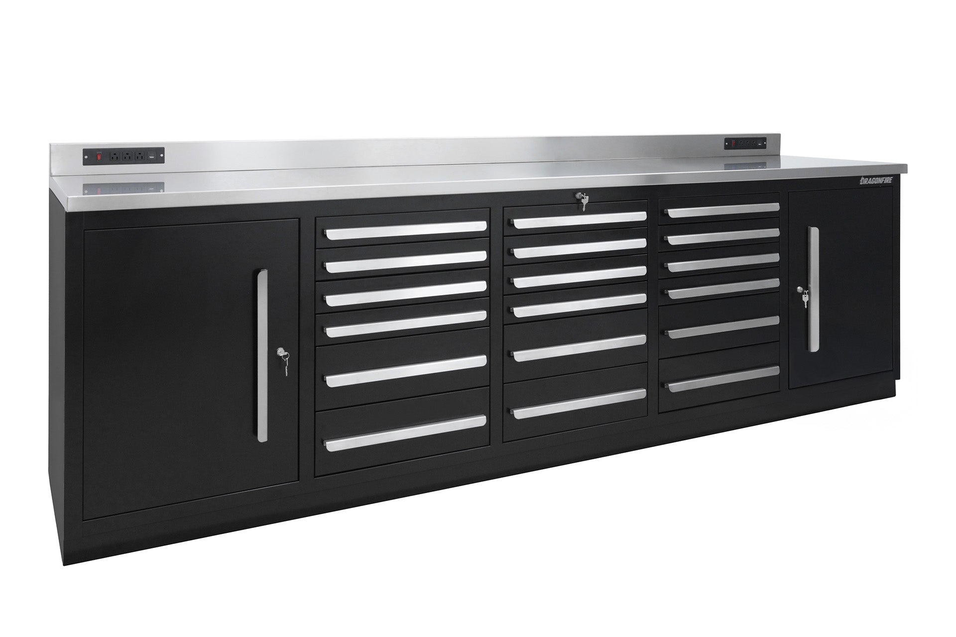 Dragonfire Tools 18 Drawer Pro Series 9FT 4 1/4″ Workbench – SWAG