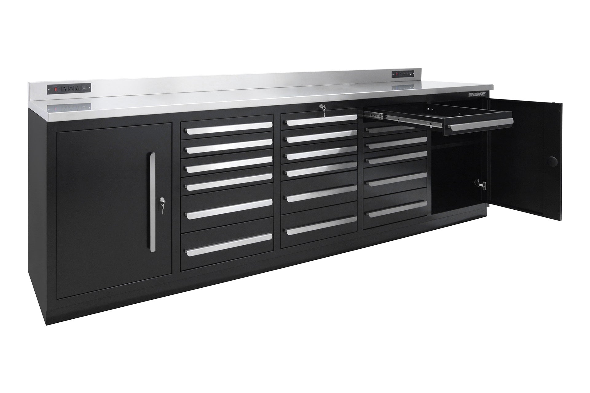 Dragonfire Tools 18 Drawer Pro Series 9FT 4 1/4″ Workbench – SWAG