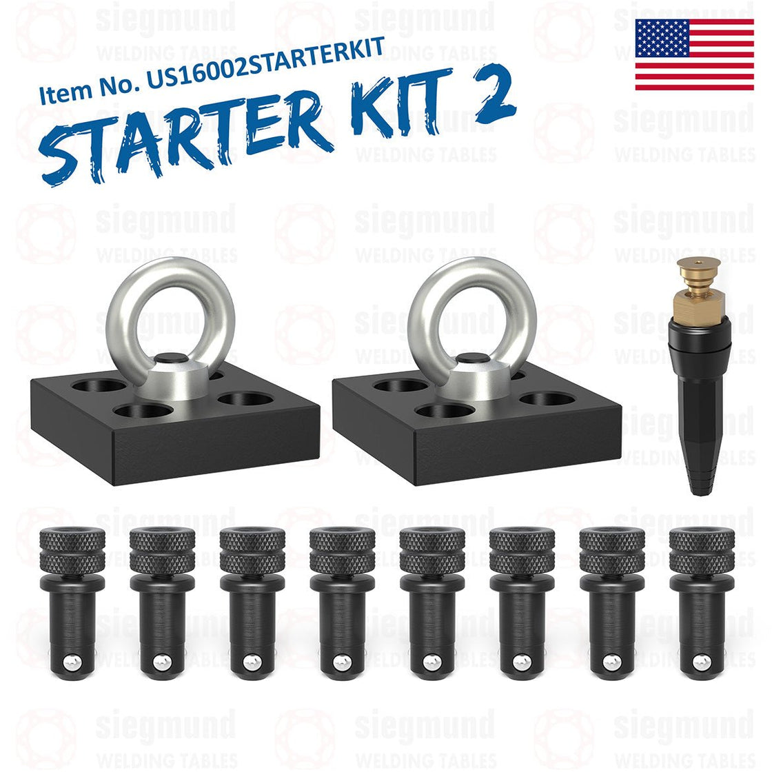The Imperial System 16 Dual Lifting Bracket Starter Kit for the 4'x8' Welding Tables