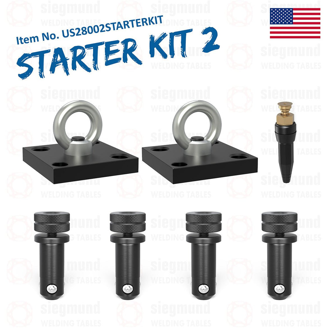 The Imperial System 28 Dual Lifting Bracket Starter Kit for the 4'x8' Welding Tables