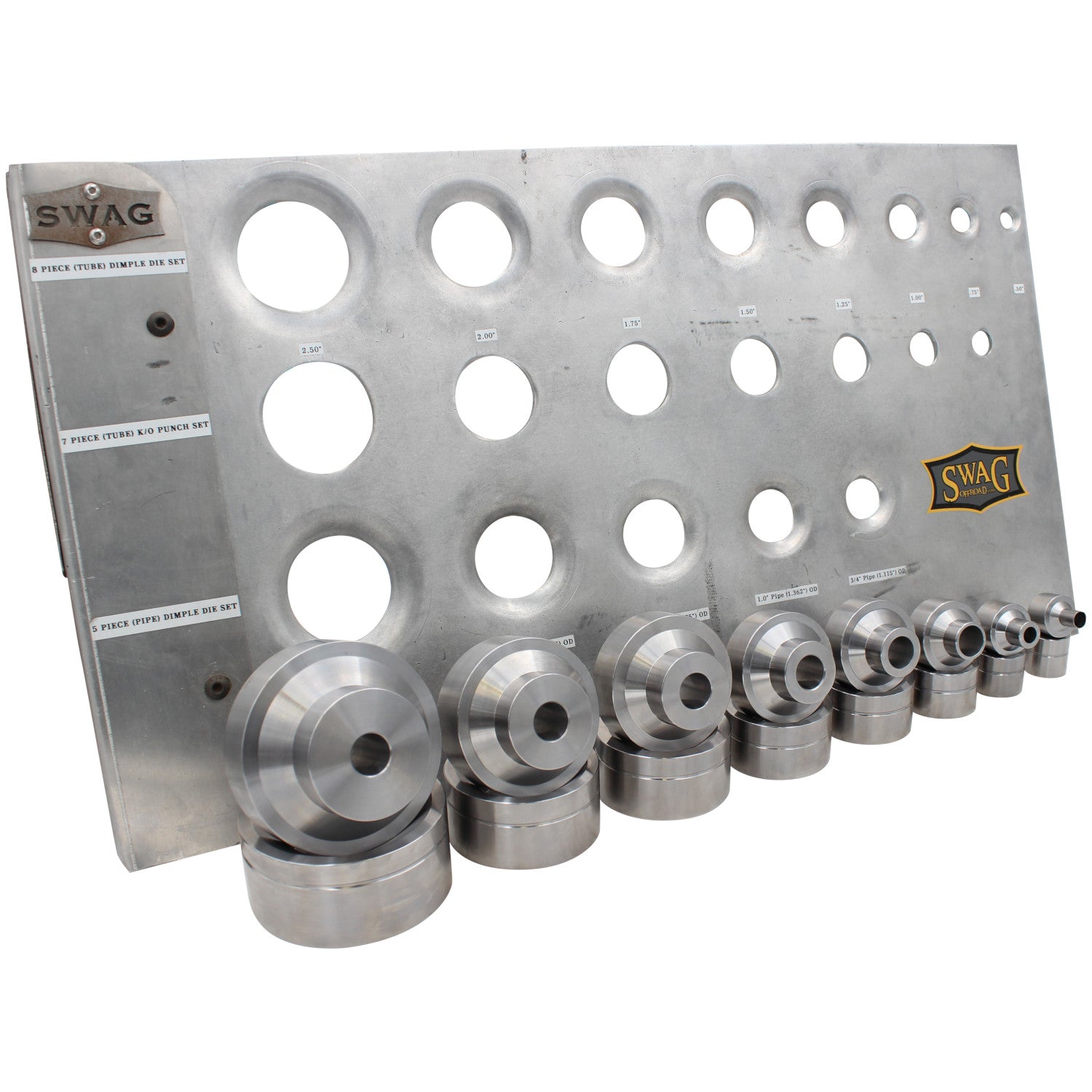 8 Piece Dimple Die and 7 Piece Knockout Set Combo