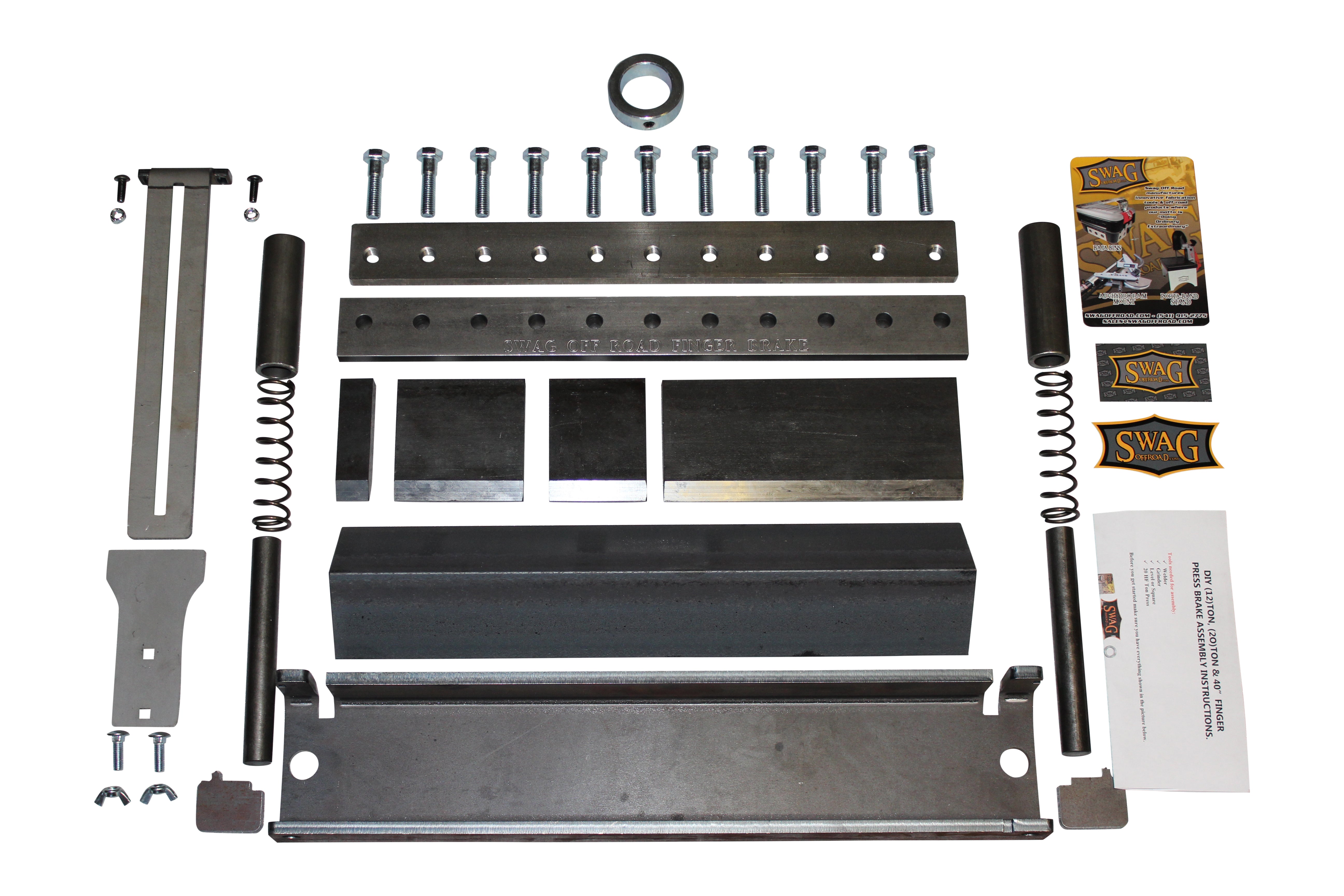 Compact SWAG 20 TON Finger Brake Heavy Duty DIY Builder Kit (20.5" Wide)