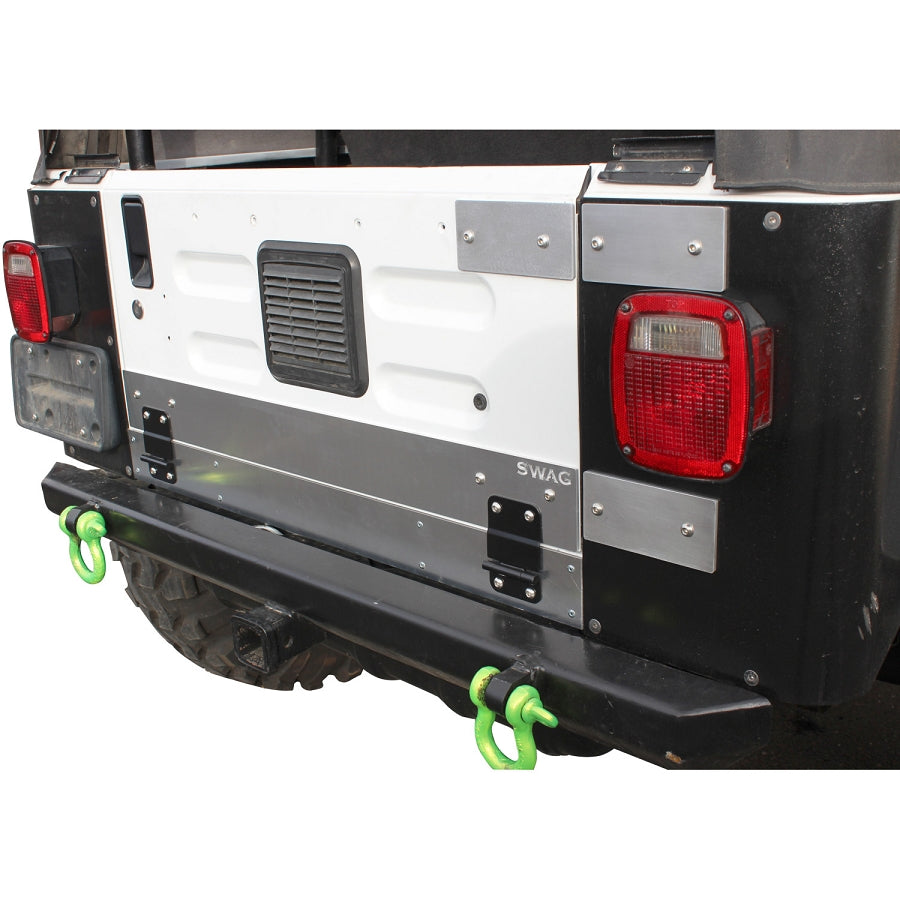 SWAG Jeep Wrangler Aluminum Drop Down Tailgate Conversion Kit